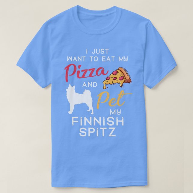 Finnischer Spitz Dog Pizza Liebhaber Weihnachtsgeb T-Shirt (Design vorne)