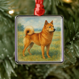 Finnischer Spitz Ornament Aus Metall