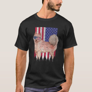 Finnischer Spitz Patriotic Dog USA Pride American T-Shirt