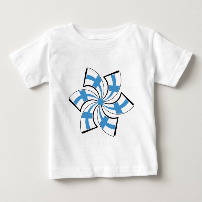 Finnischer Stern Baby T-shirt (Vorderseite)