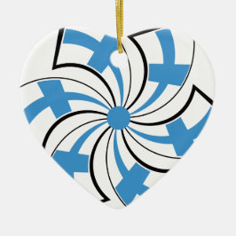 Finnischer Stern Keramikornament