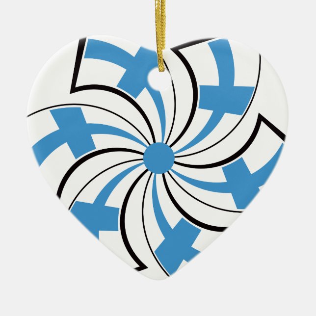 Finnischer Stern Keramikornament (Vorne)
