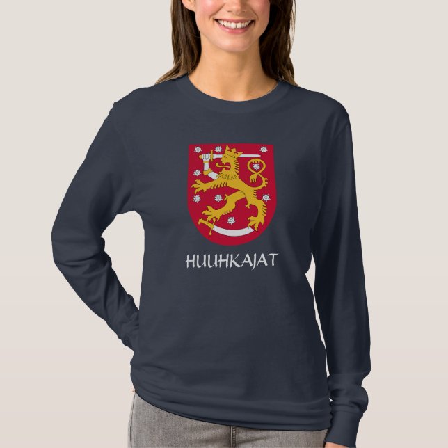 Finnischer T - Shirt Huuhkajat Long Sleeve (Vorderseite)