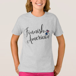Finnisches Amerikaner Entwinted Herz-T-Shirt T-Shirt