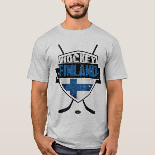 Finnisches Eishockeyschild-Suomi-T-Shirt T-Shirt