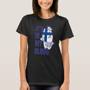 Finnisches Flag für Herzblutgefäße Finnland T-Shirt