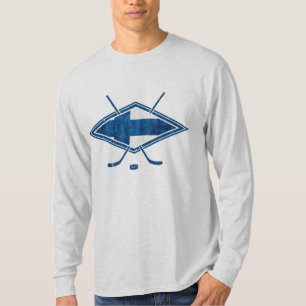 Finnisches Hockey-Flag-Logo Suomi Hockey T-Shirt