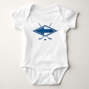 Finnisches Hockey-Flaggen-Logo Suomi Baby-T-Shirt Baby Strampler