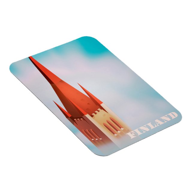 Finnisches Kirchenplakat Magnet (Rechte Seite)
