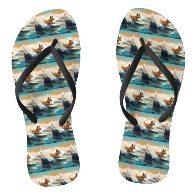 Finnisches Lapphund Beach Surfainting Flip Flops (Fußbett)