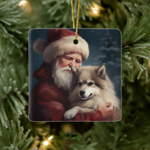 Finnisches Lapphund Weihnachtsfest Weihnachten Keramikornament