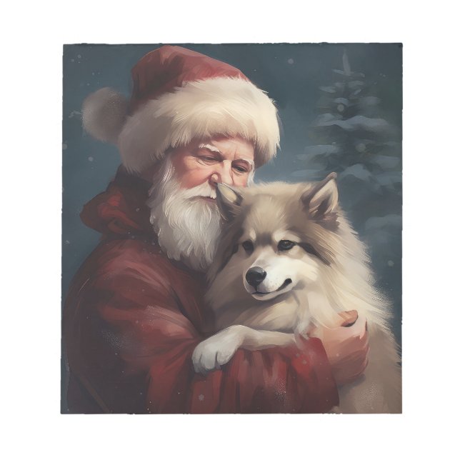 Finnisches Lapphund Weihnachtsfest Weihnachten Notizblock (Vorderseite)