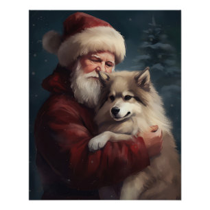 Finnisches Lapphund Weihnachtsfest Weihnachten Poster