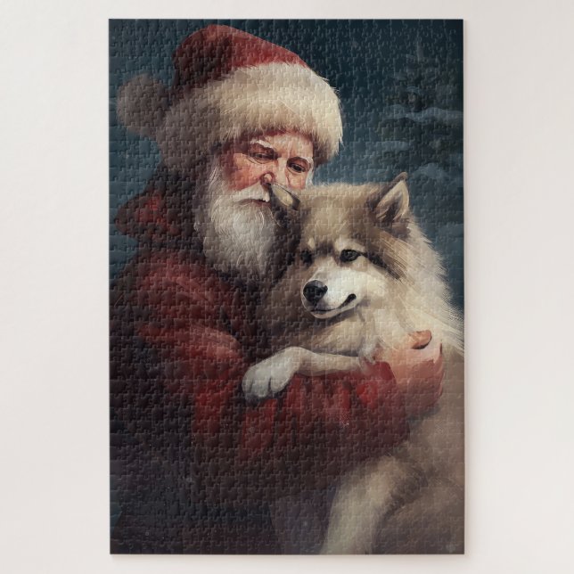 Finnisches Lapphund Weihnachtsfest Weihnachten Puzzle (Vertikal)