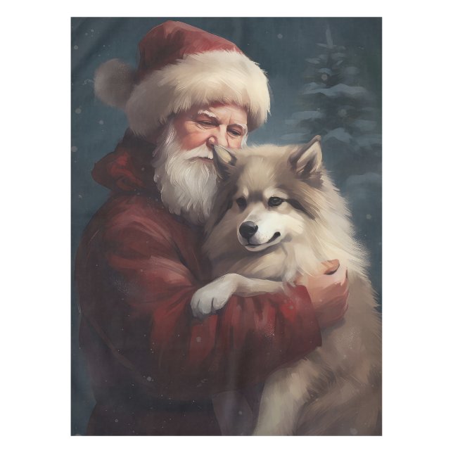 Finnisches Lapphund Weihnachtsfest Weihnachten Tischdecke (Vorderseite)