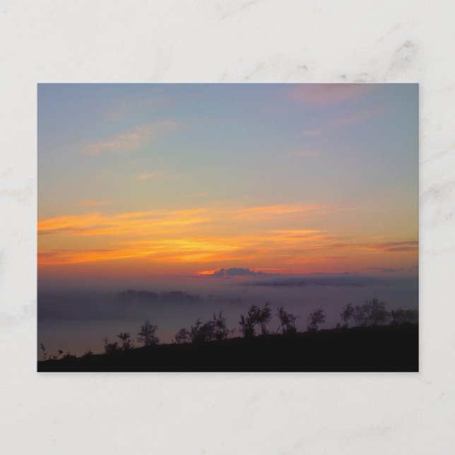 Finnisches Lappland im Abend von Sonne und Erde Postkarte (Vorderseite)