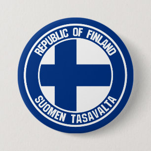 Finnisches RundEmblem Button