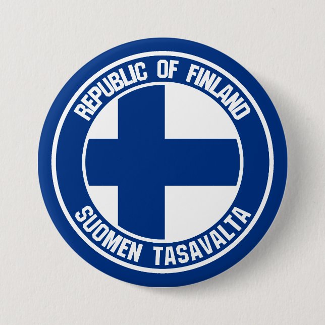 Finnisches RundEmblem Button (Vorderseite)