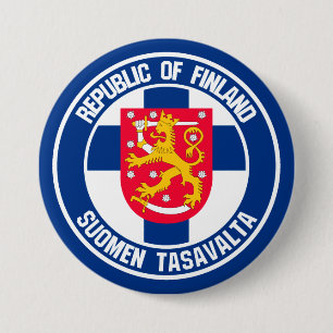 Finnisches RundEmblem Button