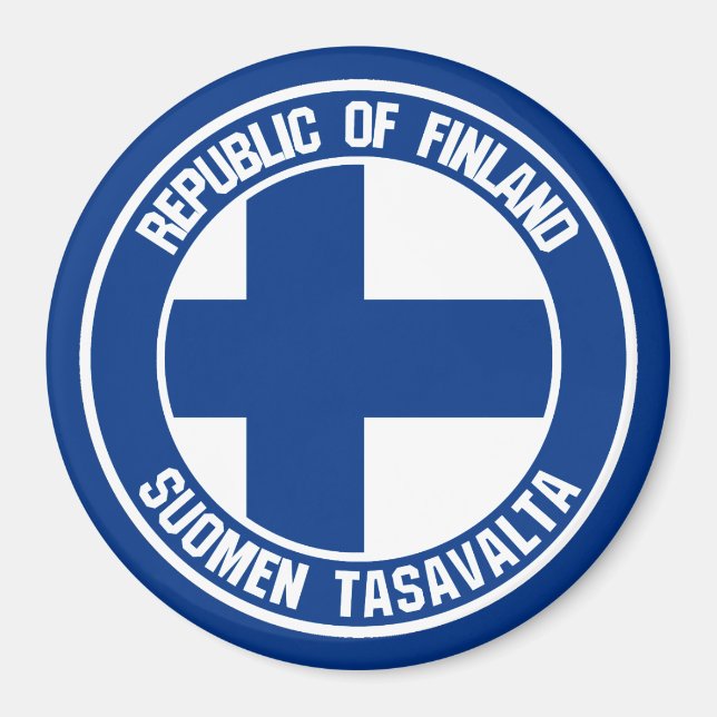 Finnisches RundEmblem Magnet (Vorne)