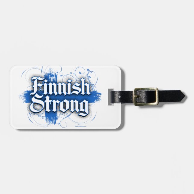 Finnisches starkes (Finnland) Gepäckanhänger (Vorderseite horizontal)