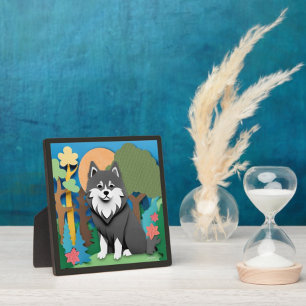 FINNISH-ed Lapphund Fotoplatte