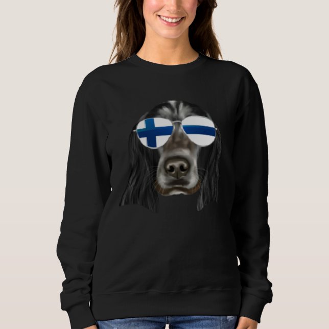 Finnish Flag English Cocker Spaniel Dog Finland Po Sweatshirt (Vorderseite)