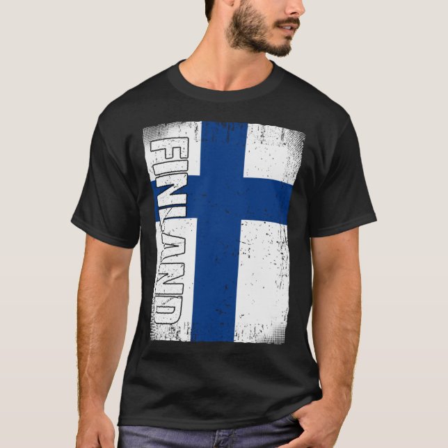 Finnish Flag Finland T-Shirt (Vorderseite)