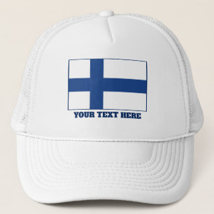 Finnish flag of Finland custom trucker hats Truckerkappe