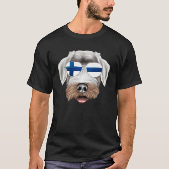 Finnish Flag Sealyham Terrier Dog Finland Pocket T-Shirt (Vorderseite)