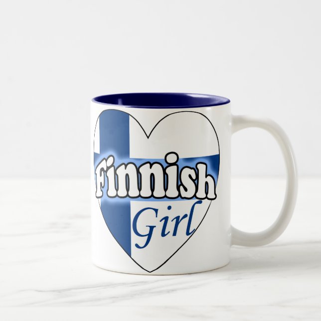 Finnish Girl Zweifarbige Tasse (Rechts)