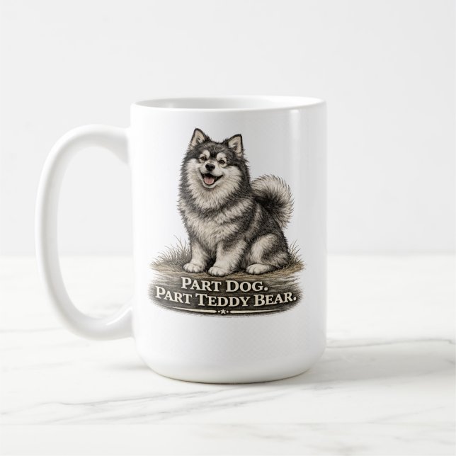Finnish Lapphund – Part Dog Part Teddy Bear Kaffeetasse (Links)