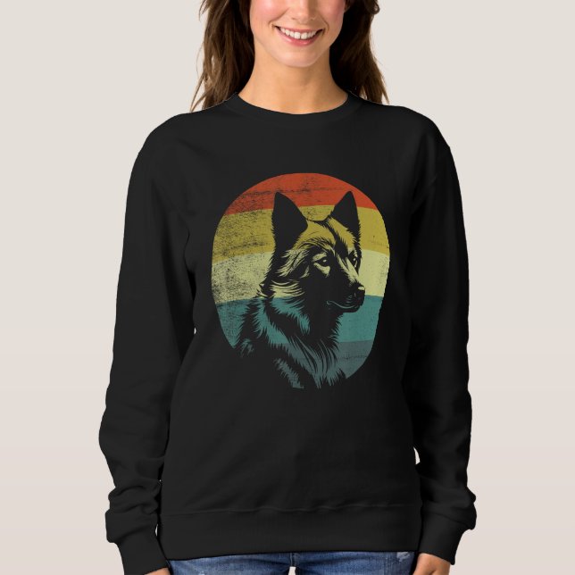 Finnish Spitz Dog Retro Vintage Design Sweatshirt (Vorderseite)