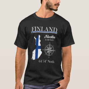 Finnland Abenteuer gibt es Suomi finnische Flagge T-Shirt