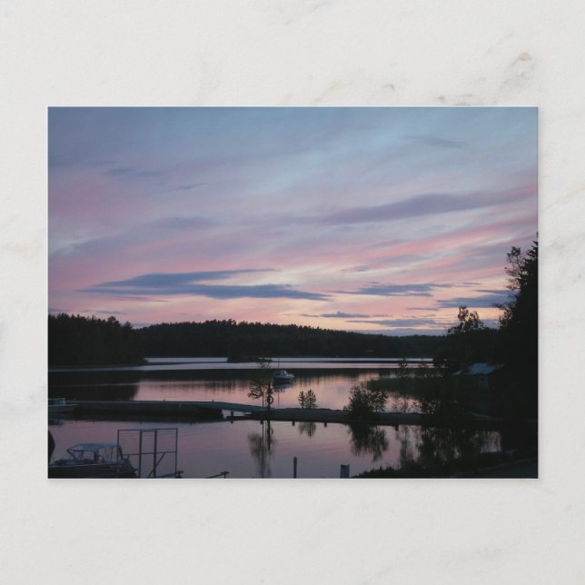 Finnland am Sonnenuntergang Postkarte (Vorderseite)