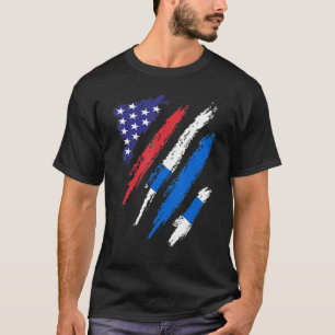 Finnland American Grown Flag USA Patriot Heritage T-Shirt