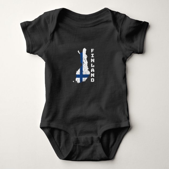 Finnland Baby Strampler (Vorderseite)
