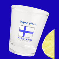 Finnland - Blaue Flagge Personalisiert