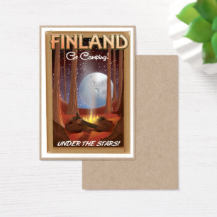 Finnland Camping unter den Sternen Poster