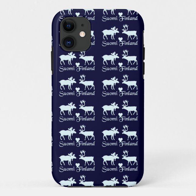 Finnland Elch & Reindeer iPhone Case-Mate iPhone Hülle (Rückseite)