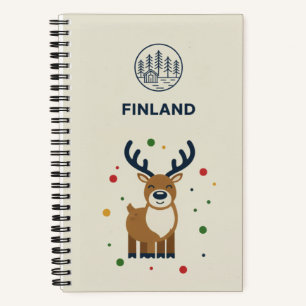 Finnland-Erbe & Arktisches Rentiere-Fotoarchiv Notizbuch