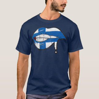 Finnland Fahnenlips Suomen Lippu T-Shirt