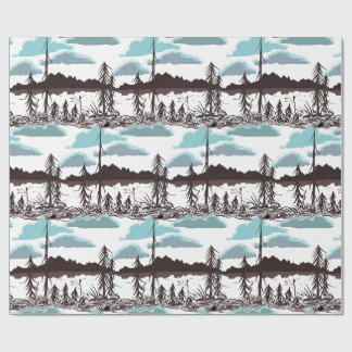 Finnland Fall-Tageslichtsee Geschenkpapier