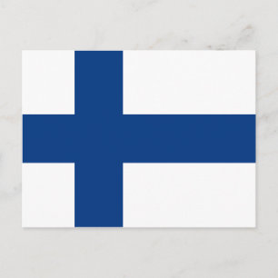Finnland (Finnisch) Flag Postkarte