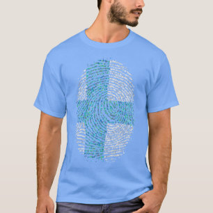 Finnland Finnische Fingerabdruckflagge T-Shirt