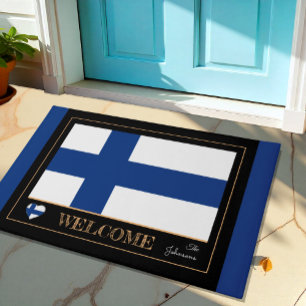 Finnland & Finnische Flagge Haus Matten/Sport Will Fußmatte