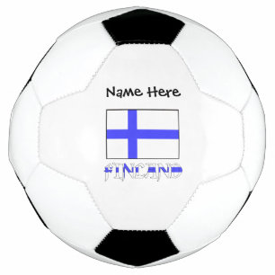 Finnland Finnische Flagge Personalisierter Name Fußball