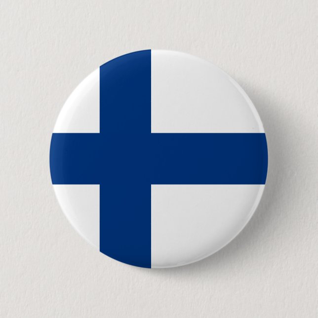 Finnland - finnische Staatsflagge Button (Vorderseite)