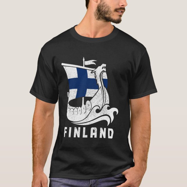 Finnland: Finnisches Flaggenfinnland Suomi Sisu So T-Shirt (Vorderseite)