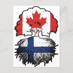 Finnland Finnisches kanadisches Treuhandflagge Postkarte